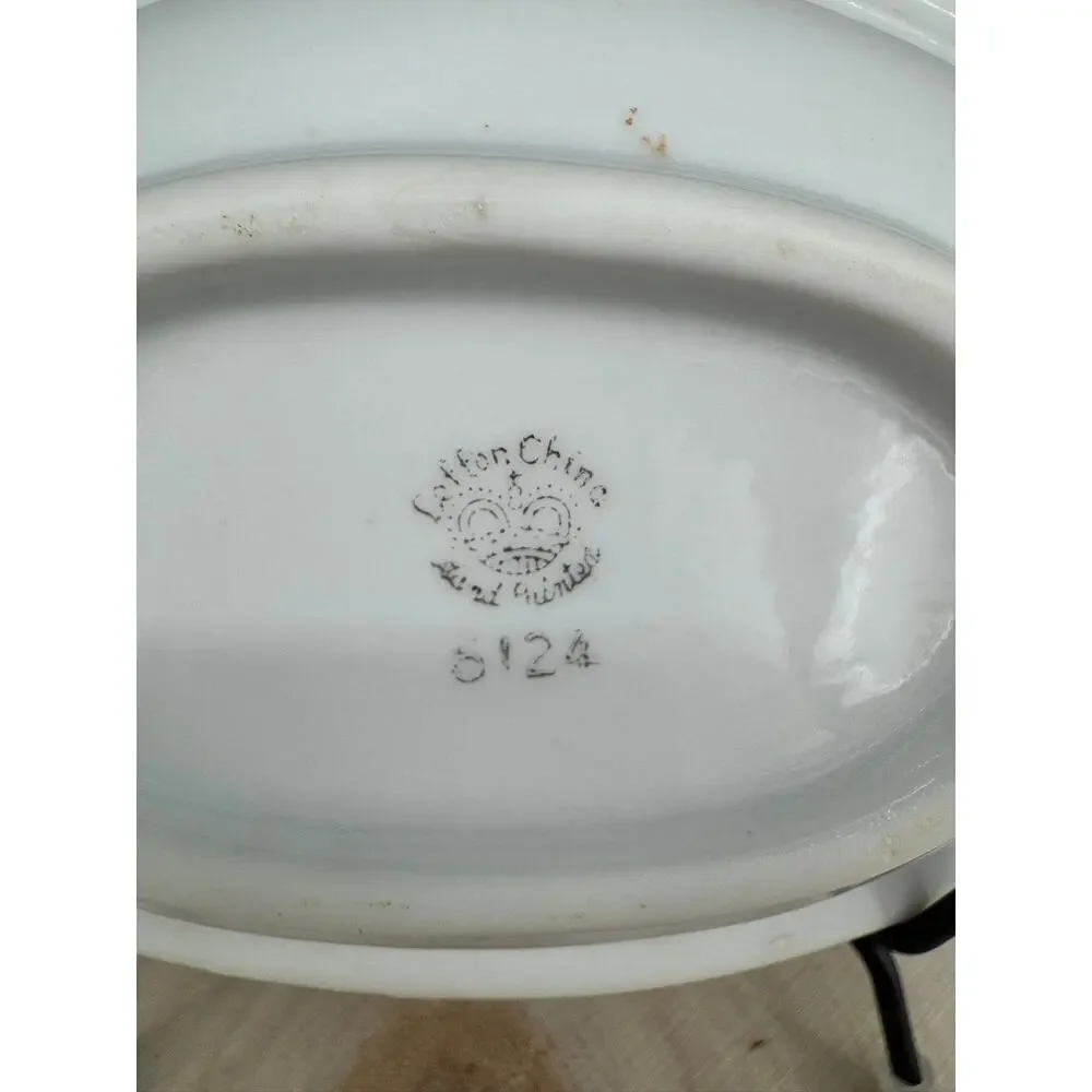 Vintage Lefton China 6124 Soap Dish Butterflies Gold Trim Porcelain Japan